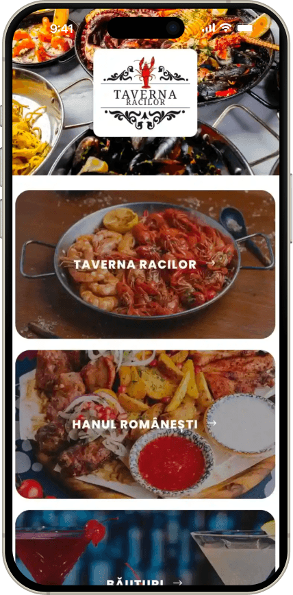 Taverna Răcilor - meniul digital pe Calo.ro