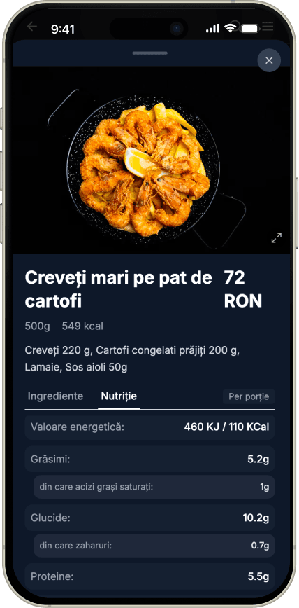 Valori nutritionale rețetă