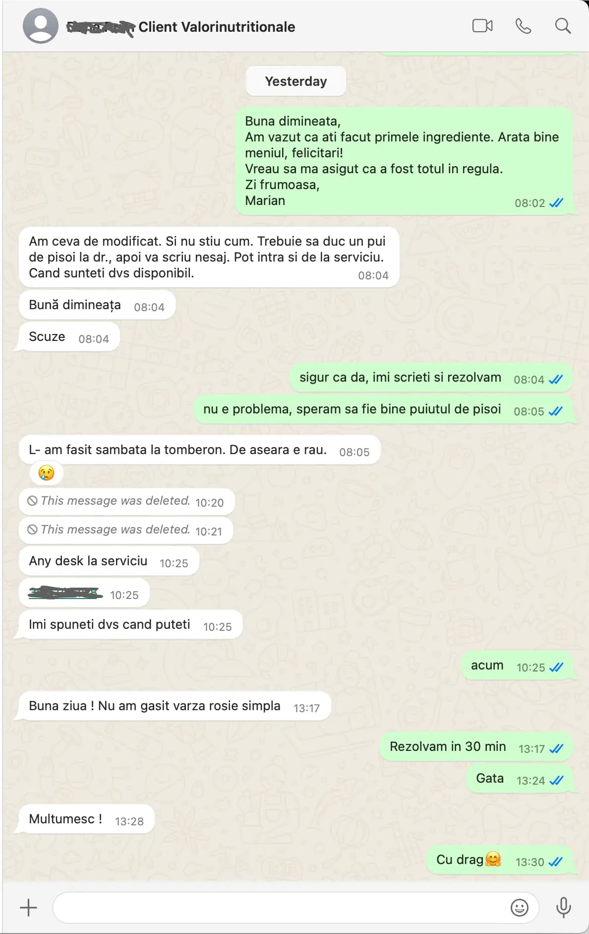 Aplicația Calo.ro în acțiune