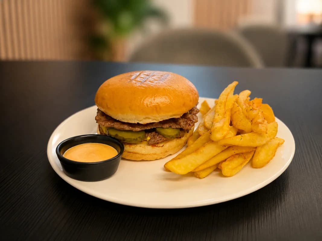 Combo Smash Burger MIC Dublu