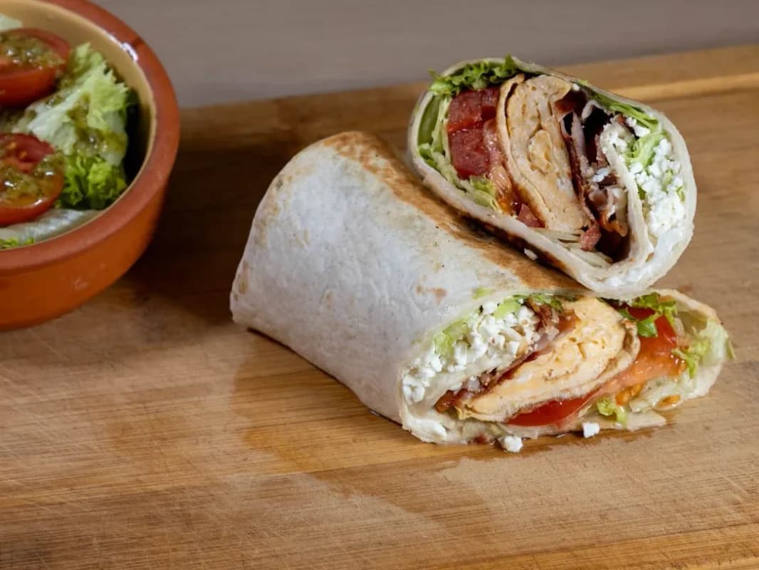 Wrap Omlette & Bacon