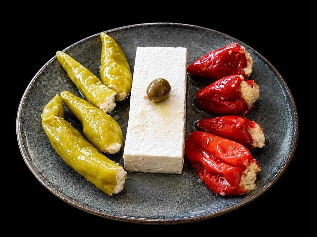 Mix ardei umpluți și brânză feta