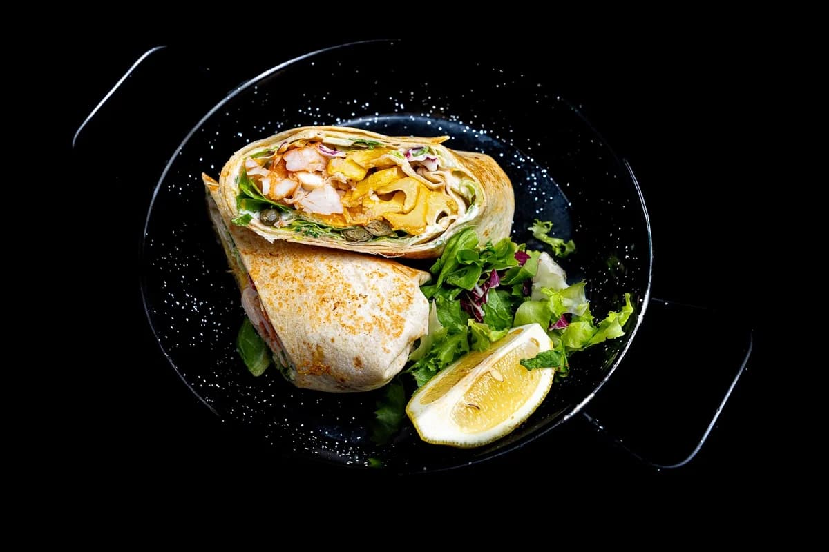 Wrap cu caracatiță și creveți