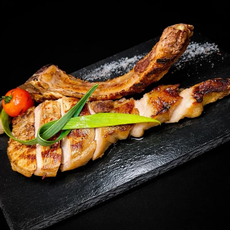 Tomahawk de porc la grătar