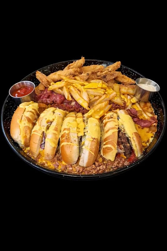Platou Burgeri de vita și creveți panko