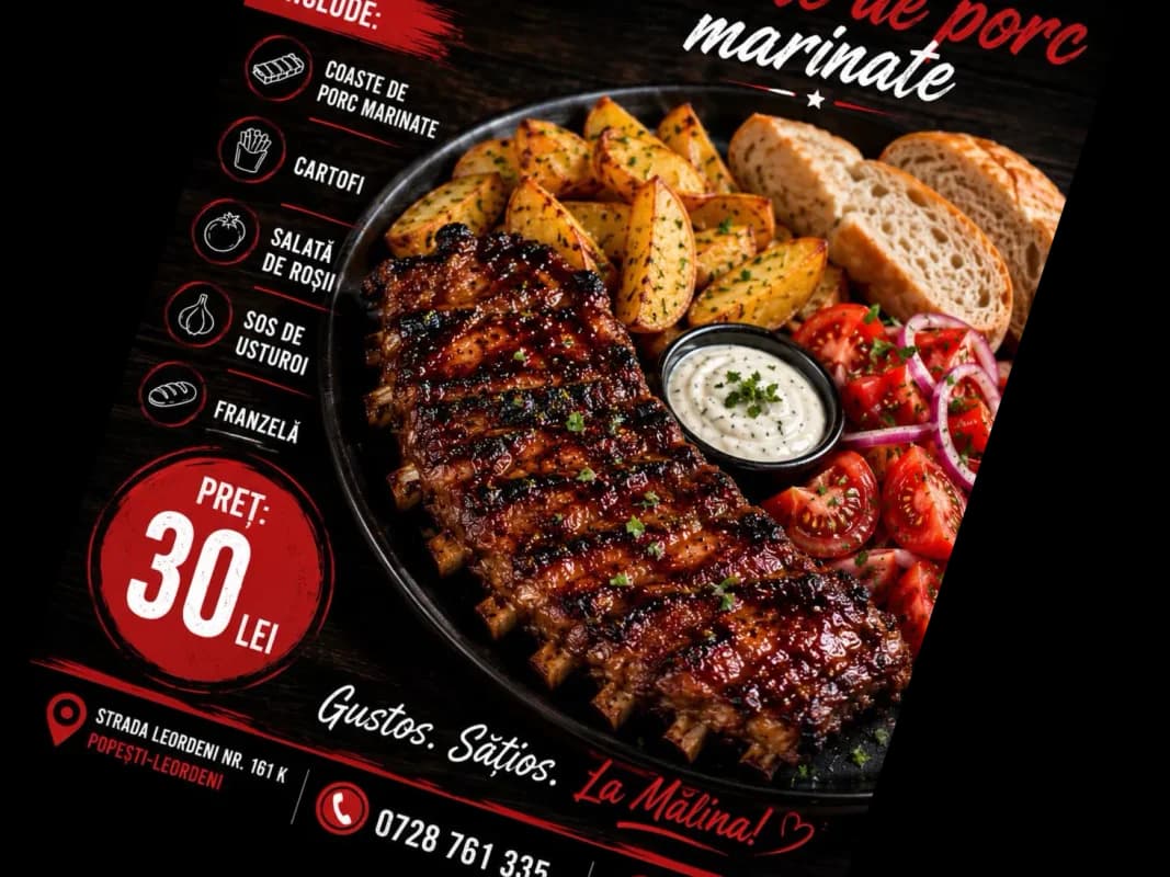 MENIU COASTE DE PORC MARINATE